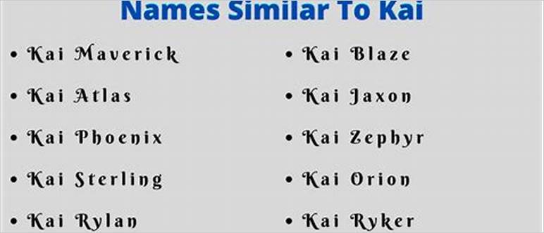 Kai middle names